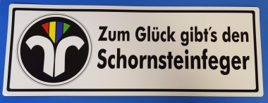 Automagnetschild Zum Glück gibt‘s den Schornsteinfeger