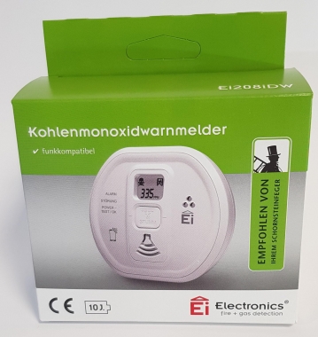 EI208 IDW Kohlenmonoxid-Melder mit Display, durch App auslesbar