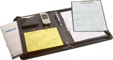 Arbeitsmappe DIN A 4  mit Reißverschluss und 2 Ringmechaniken