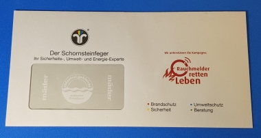 Briefumschläge Glückstour mit Sichtfenster, mit 4-farbiger Dienstleistungsmarke 1000 St.