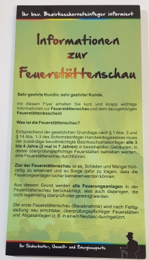 Flyer, Informationen zur Feuerstättenschau, ohne Firmeneindruck, 100 St.