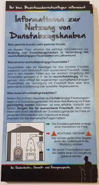 Flyer, Informationen zur Nutzung von Dunstabzugshauben, 100 St., ohne Firmeneindruck