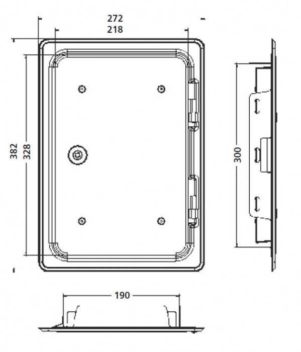 Kamintüre 20x30cm (verzinkt)