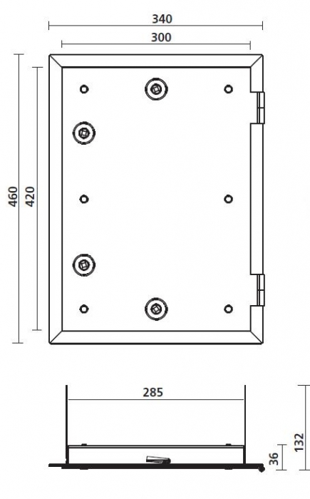 Kamintüre 30x40cm (verzinkt)