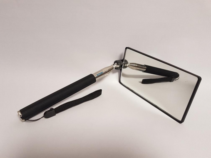 Wöhler Glasspiegel groß mit Teleskopgriff